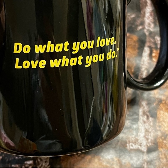 Life is Good Coffee Tea Mug Black Yellow Do What You Love, Love What You Do - Picture 4 of 8